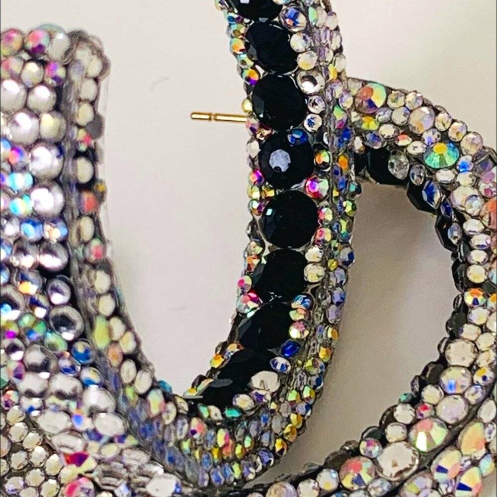CRYSTAL CRUNCH RHINESTONE HOOPS